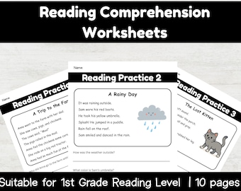 1st Grade Reading Comprehension Worksheets | Printable Literacy Activities for Kids