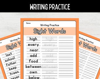 Sight Words Tracing Worksheets | Fry's 100 Words (Set 3) | ESL EFL | Vocabulary | Spelling | Handwriting | Kinder 1st Grade | High Frequency
