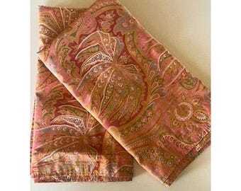 Vtg Ralph Lauren Paisley Village Mews Standard Pillow Shams (2) Made In Italy