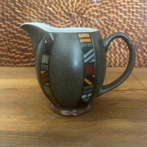 Denby Marrakesh Mosaic Geometric Pattern Milk Jug 8 Oz Discontinued England
