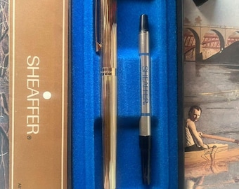 Sheaffer Targa 1007 Slim Ballpoint Pen - Gold Plated With Square