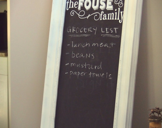 Personalized Chalkboard Sign for the Kitchen, Grocery List, Home Office, or More Etsy