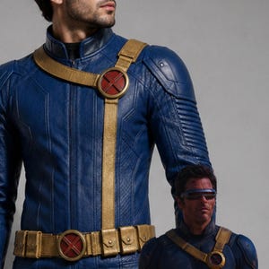 Jaqueta de couro para cosplay de super-herói | Fantasia artesanal inspirada em fãs | Roupa para Halloween e Comic Con