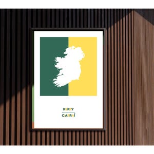A3 County Kerry Print, Irish Wall Art, Bilingual A3 Print