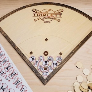 Personalized Baseball Stat Tracker Board, Custom Game Display, Wood Season Tracker