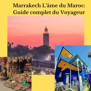 Guía de viaje de Marrakech (ebook) – Guía completa en PDF | Zocos, riads, consejos locales, itinerarios, cultura marroquí, descarga instantánea