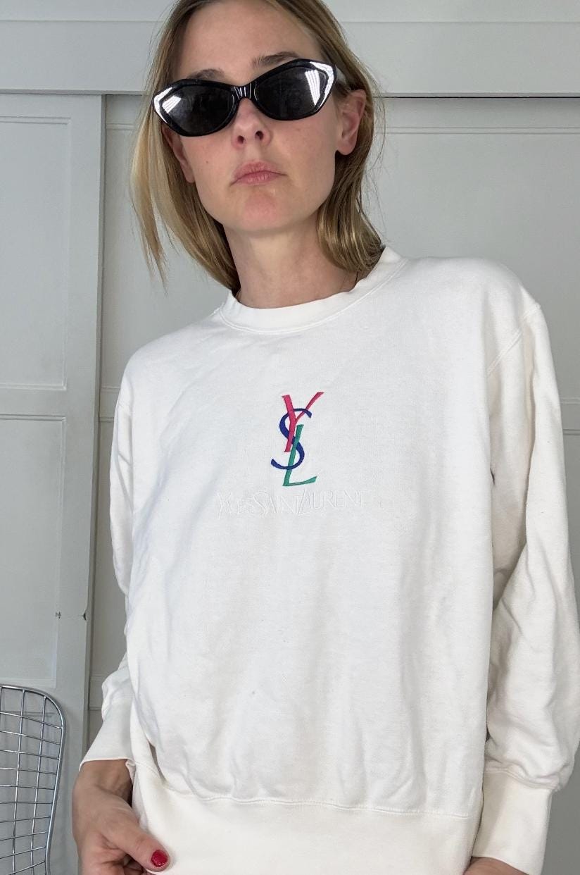 Yves Saint Laurent - YSL ビンテージスエット Ysl Sweatshirt - Etsy