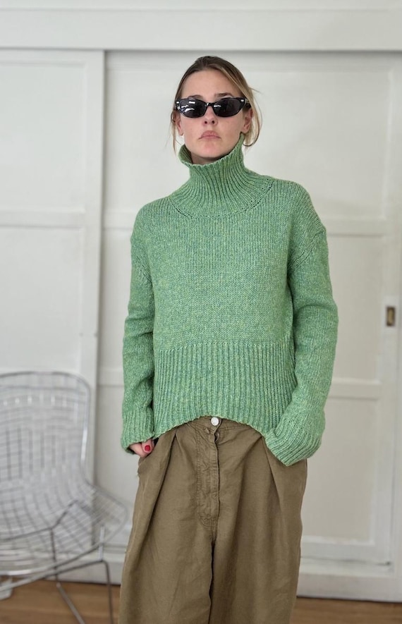 Paloma Wool Turtleneck Sweater in Green - Etsy