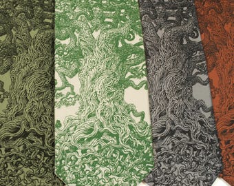 Gnarled Tree Neck Tie - Men's Necktie - Unique Gifts for Men - Tree of Life Art - Father Gift