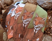 SILK Fox Tie on light tan - Dapper Fox Necktie - Men's Fox Tie