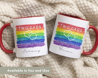 Custom Gay Dad Mug, Gay Fathers Day Gift, Personalized Gay Couple Gift, Gay Dad Gifts from Kids, two Dads Gift, Gay Dads mugs