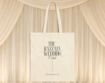 Personalized Wedding Tote Bag | Wedding gift, favor, merch