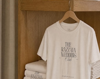 Personalized Wedding Club T-Shirt | Bridal Party Tee | Wedding Favor / Merch