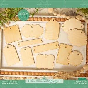 Basic Tag Shapes SVG Laser Cut File: Blank Craft Tags (SVG & PDF)