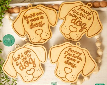 Dog Car Charm SVG Bundle: Funny Dog Lover Gift (Laser Cut Files, SVG & PDF)