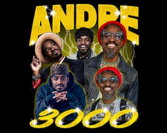 Andre 3000 Png , Ready to print, printable design, hiphop artist, 90s, rapper, rap tee design, 300 dpi