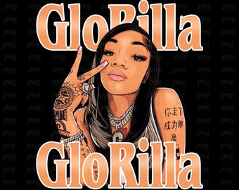 GloRilla Png , Ready to print, printable design, hiphop artist, 90s, rapper, rap tee design, 300 dpi