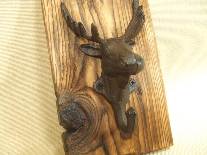 Rustic Cast Iron Moose coat rack lodge cabin decor rich Etsy
