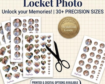 Fotos personalizadas para medallones, corazones y bolsillos redondos | Joyas DIY para crear recuerdos con fotos personalizadas