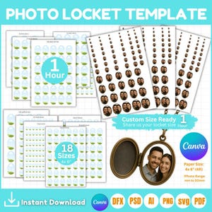 Custom Oval Locket Prints, Locket Picture Print, Oval Locket Photo, Oval Locket Insert, Digital Locket Image, Locket Photo Prints, Oval