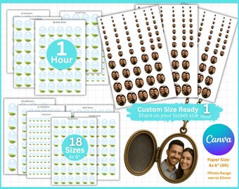 Impresiones personalizadas de medallones ovalados, impresión de imagen de medallón, foto de medallón ovalado, inserto de medallón ovalado, imagen digital de medallón, impresiones de fotos de medallón, ovalado