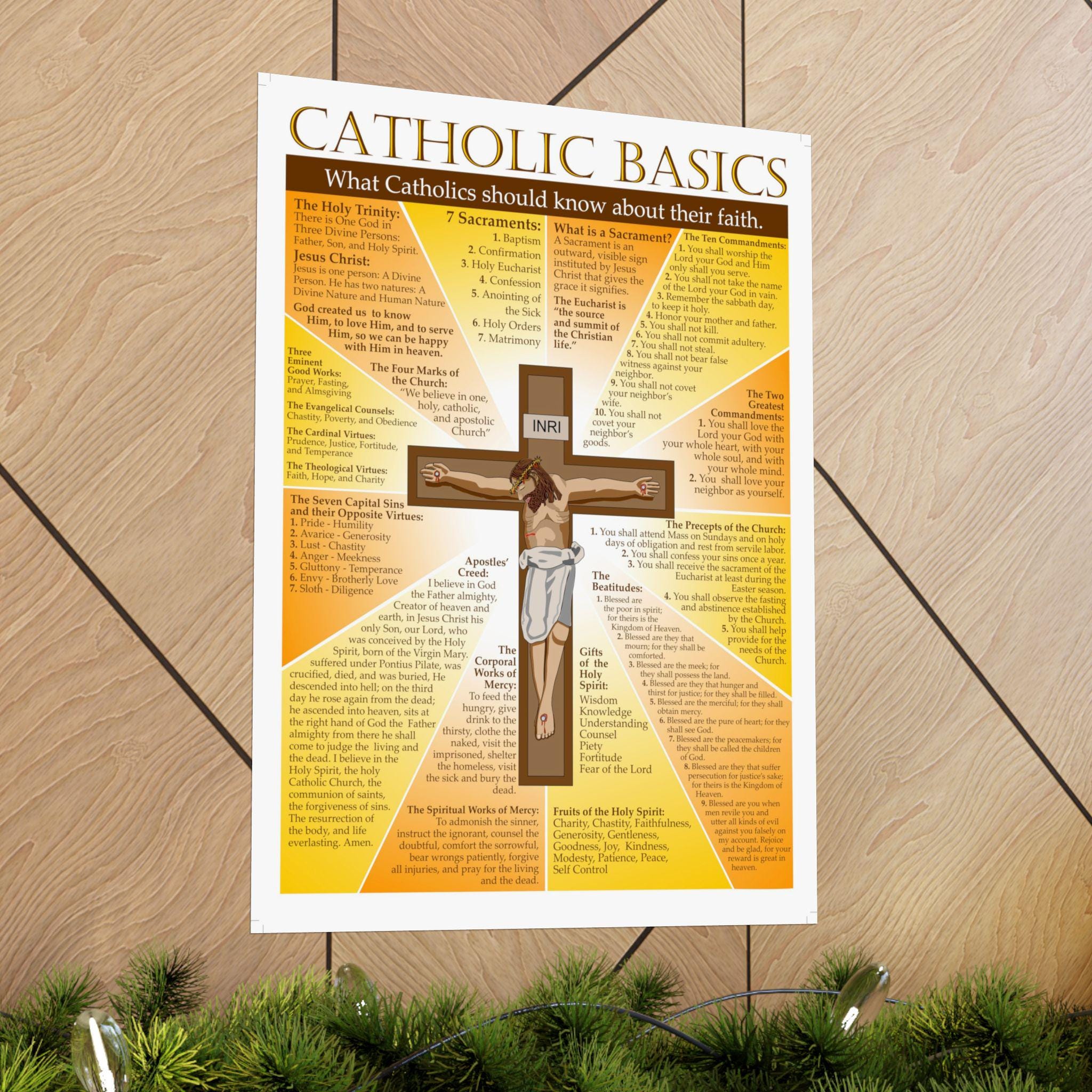 Catholic Basics Posters and Handouts- What Every Catholic Should Know ...