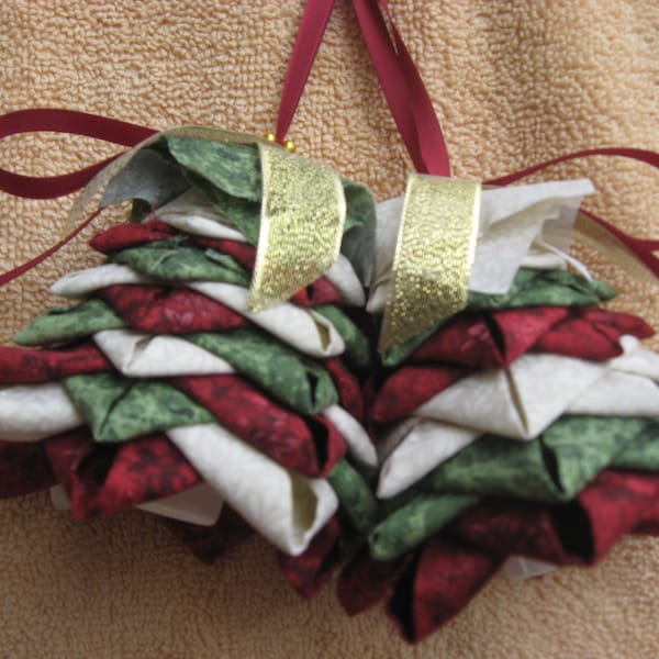 Quilted Christmas No-Sew Ornament, Complete Pattern Booklet-Trees