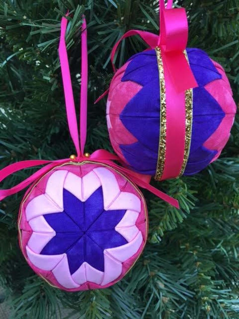 Complete NoSew Ball Kit Christmas Folded Fabric Decorations Etsy