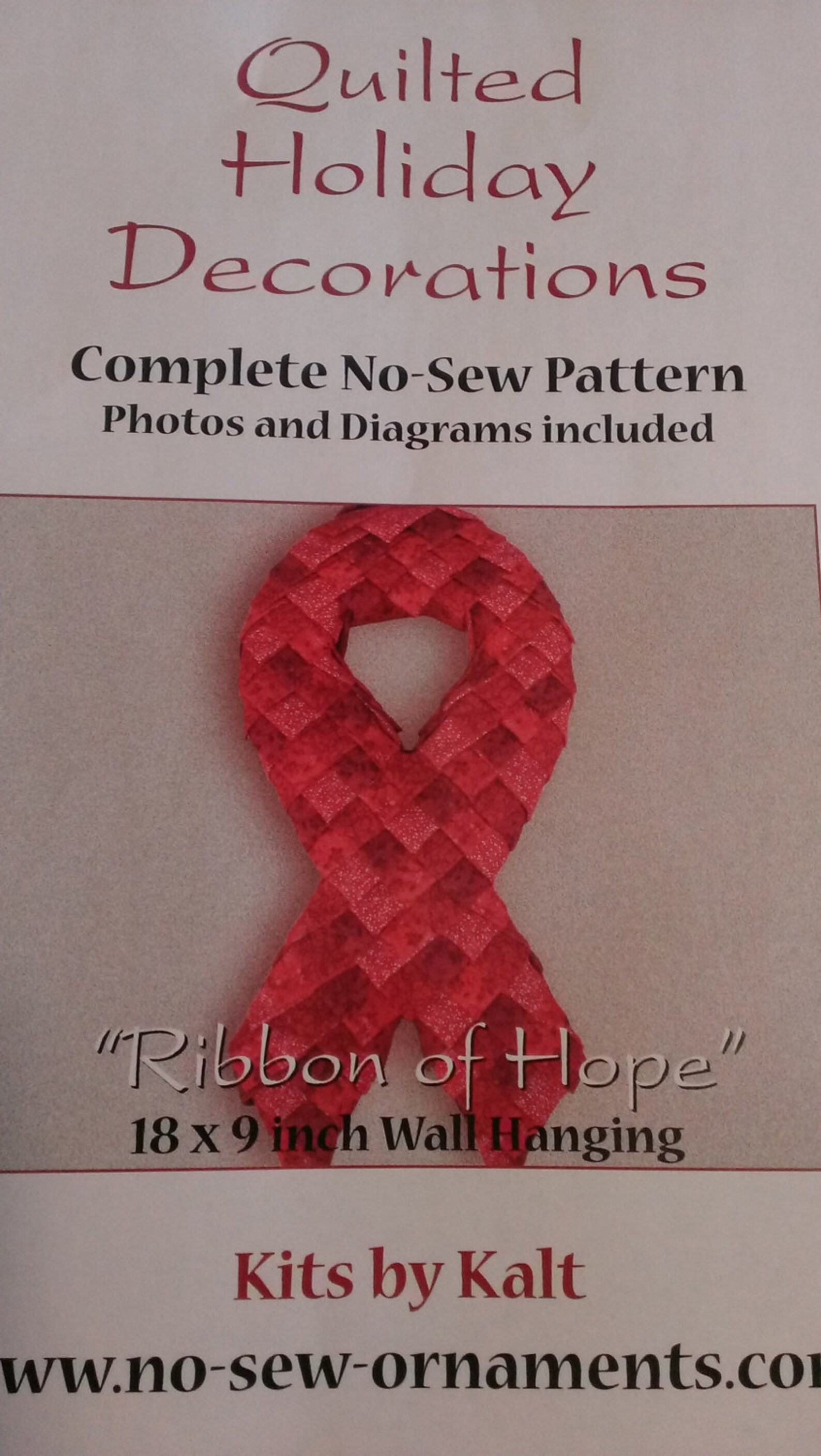 PDF File Quilted Ribbon of Hope Wall Hanging Complete Patten Etsy