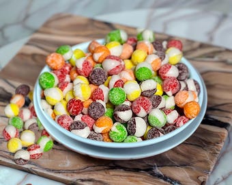 Frittles liofilizados, 1/4 de libra de caramelos ácidos y crujientes, ideal para regalar o como detalle para fiestas.