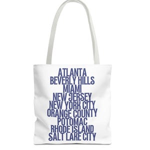 Real Housewives Themed Tote Bag, Bravo Housewives Franchises, BravoCon Bag, Gifts for Her, Gifts for Gays, Reusable Market Bag, Bravo Gifts