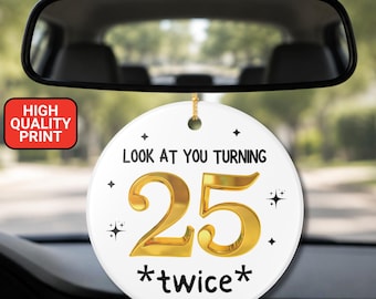 Funny 50th Birthday Milestone Ornament for Mom Dad Fifty Birthday Celebration Keepsake Sarcastic Witty Humor Ornament Coworker 50 Bday Gift