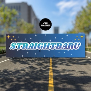 Straightbaru Car Bumper Magnet funny Straight car decal for Subaru Driver Bumper sticker Subaru Owner Humor Sarcastic Joke Car Magnet LGBTQ+