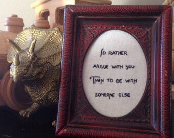 Let's Play The Blame Game - Hand-Stitched Kanye West Lyrics - OOAK