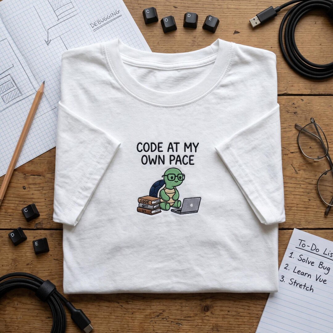Programmer Turtle T-shirt, Code at My Own Pace Shirt, Software Engineer ...