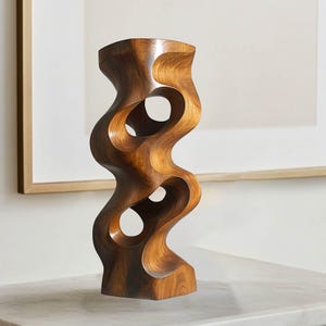 Hand carved wooden installation abstract handmade carved art hand sculpture artwork wood original carved art decoration