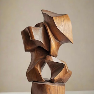 Hand carved wooden installation abstract handmade carved art hand sculpture artwork wood original carved art decoration