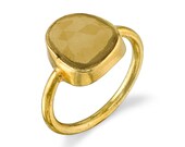 London Manori Raw Citrine 14 Karat Gold Vermeil RING