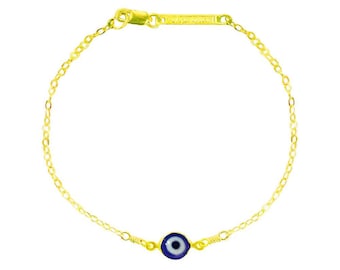 Dark Blue Evil Eye Bracelet