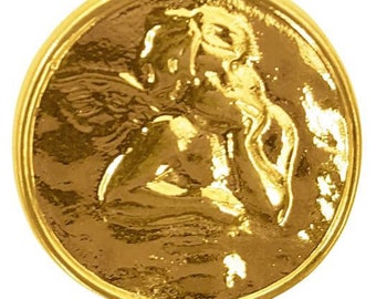 Cherub Angel Medallion Coin Pendant