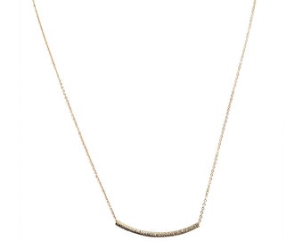 London Manori Sterling Silver Thin Disco Bar Necklace