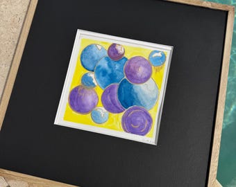 Whimsical Watercolor Bubbles Print: Playroom, Nursery Wall Art