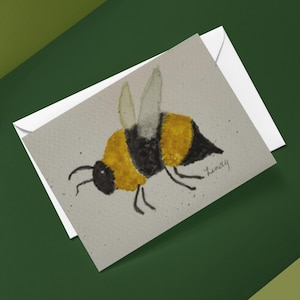 Conjunto de 8 cartões de felicitações inspirados em abelhas - perfeito para todas as ocasiões, amantes da natureza e celebrações, feitos à mão, cartões de abelhas, cartões de anotações