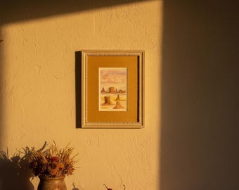 Abstract Monument Valley watercolor.