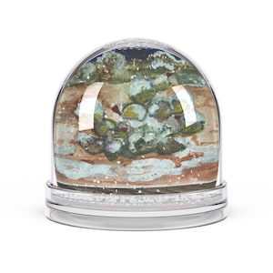 Bola de nieve decorativa del desierto con ilustraciones escénicas, decoración invernal para el hogar, regalo navideño, adorno coleccionable, idea de regalo única