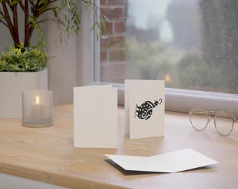 Black & White Quail Greeting Cards Set | 1, 10, 30, 50pcs | Perfect for Any Occasion, Thank You, Birthday, Housewarming, or Just Because