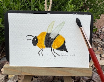 Abejorro original en acuarela