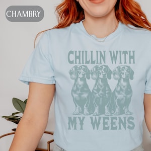 Funny Dachshund Comfort Colors shirt, Wiener Dog Mom Gift, Funny Dog Shirt for Dad, Fathers Day Gift for Doxie Dad, Graphic Dog tshirt