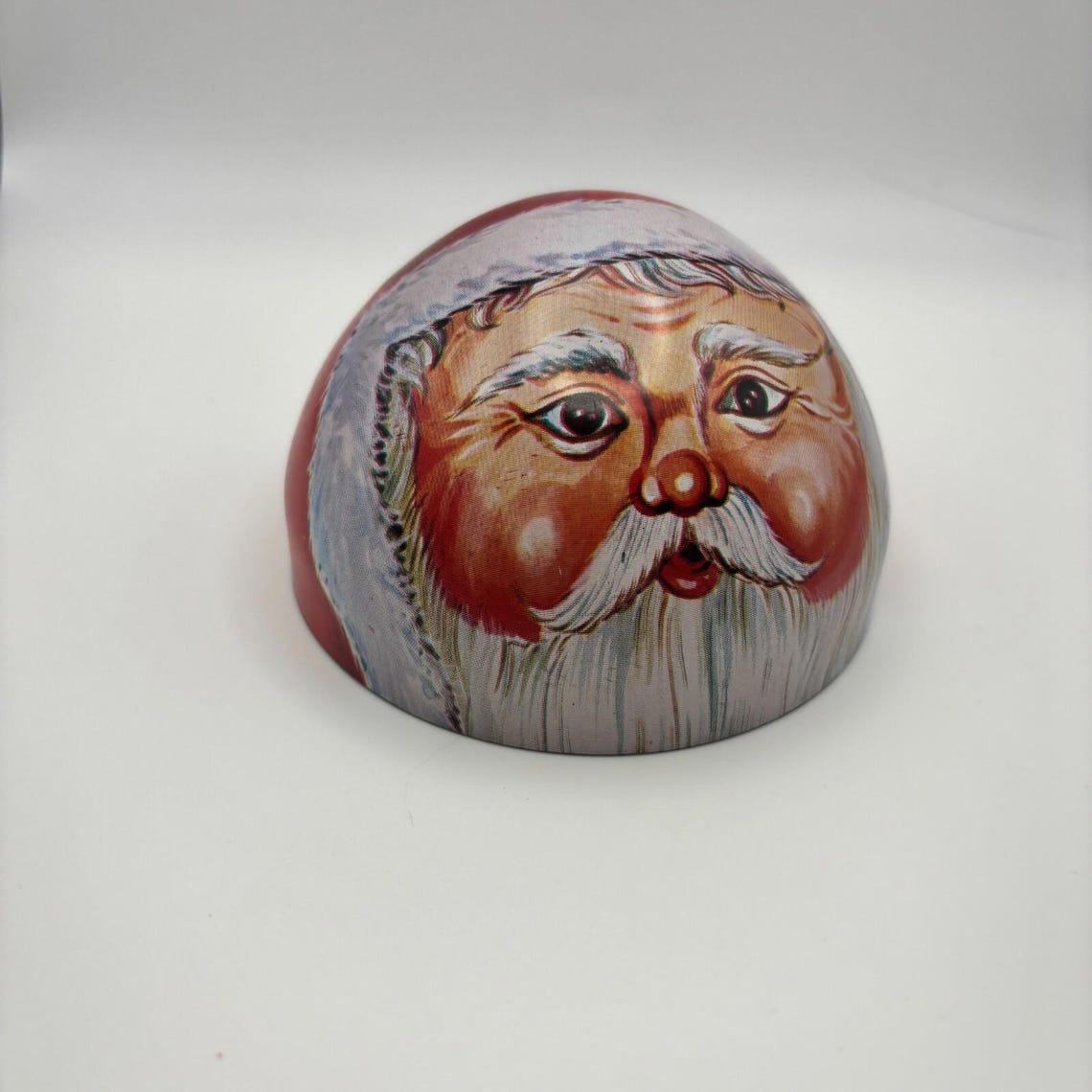 Vintage Roly Poly Christmas Santa Candy Tin Pacific Rim Hong Kong CLEAN ...