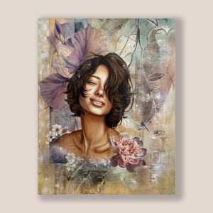 Original oil painting, oil painting, women painting, wall art, wall decor, canvas art